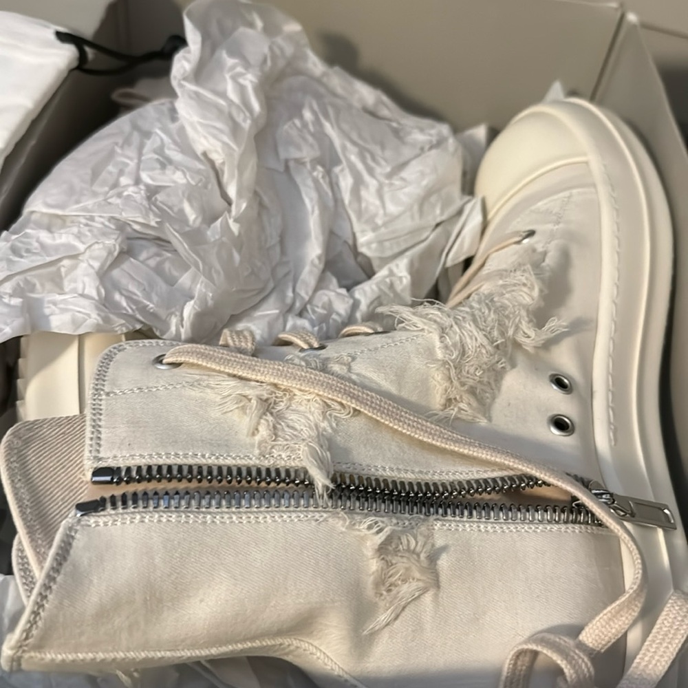 DRKSHDW Rick Owen’s Men's Distressed High Top Sneakers boots size 44